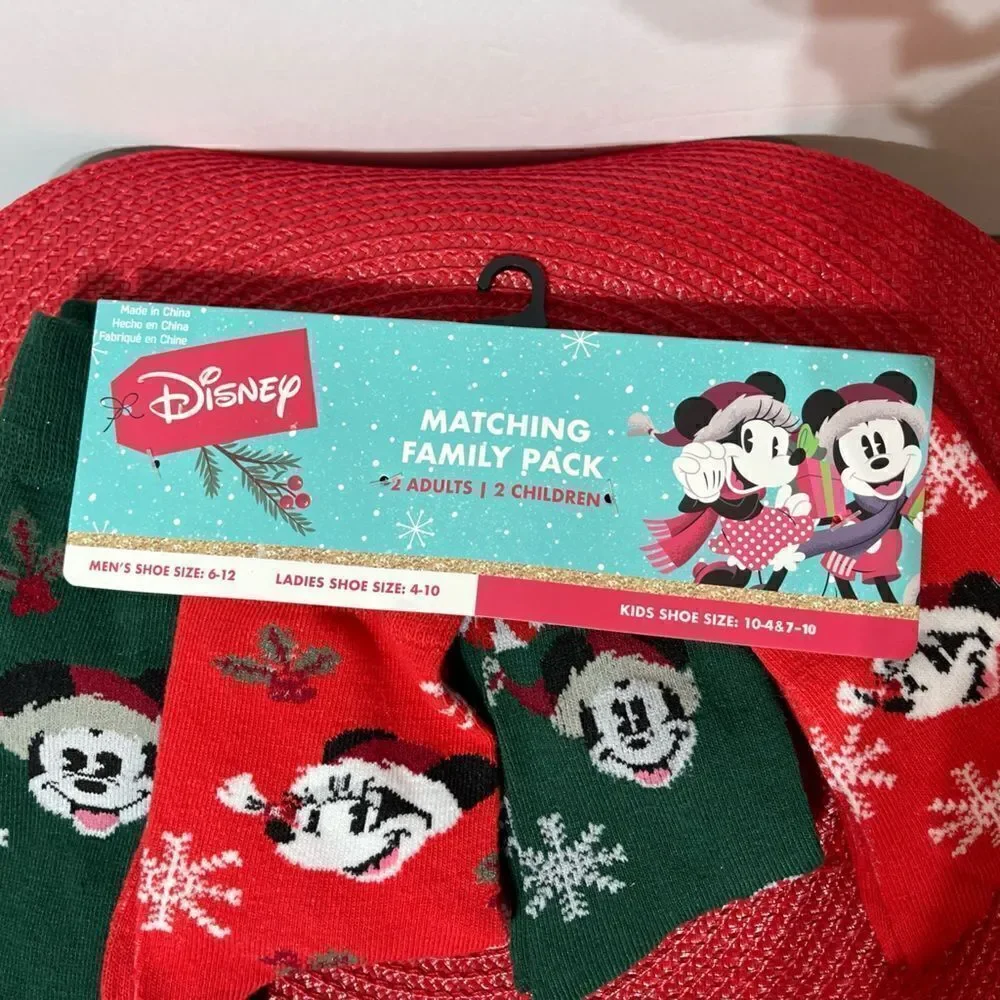 Disney Mickey Mouse Family Pack of socks set of 4 NWT